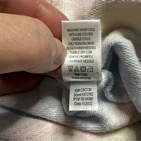 Kookaburra by UGG Light & Airy French Terry Lounge Hoodie Beach Stripes Sz L - Picture 12 of 15